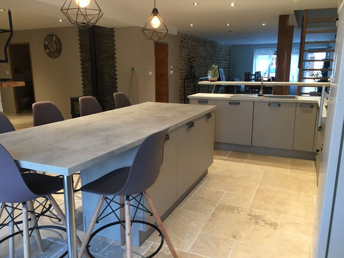 Cuisine avant-après sur mesure Trend Taupe Mat