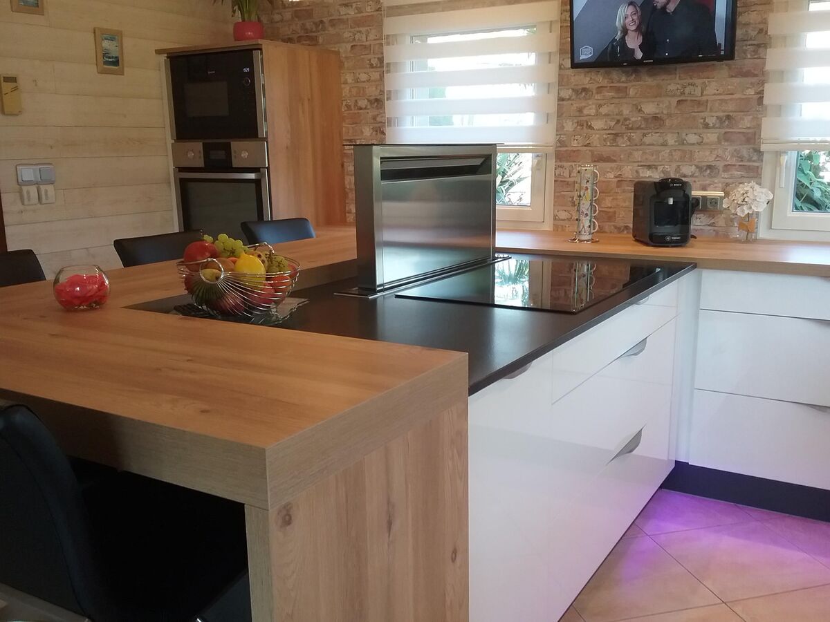 Cuisine avant-après sur mesure Light Blanc Brillant