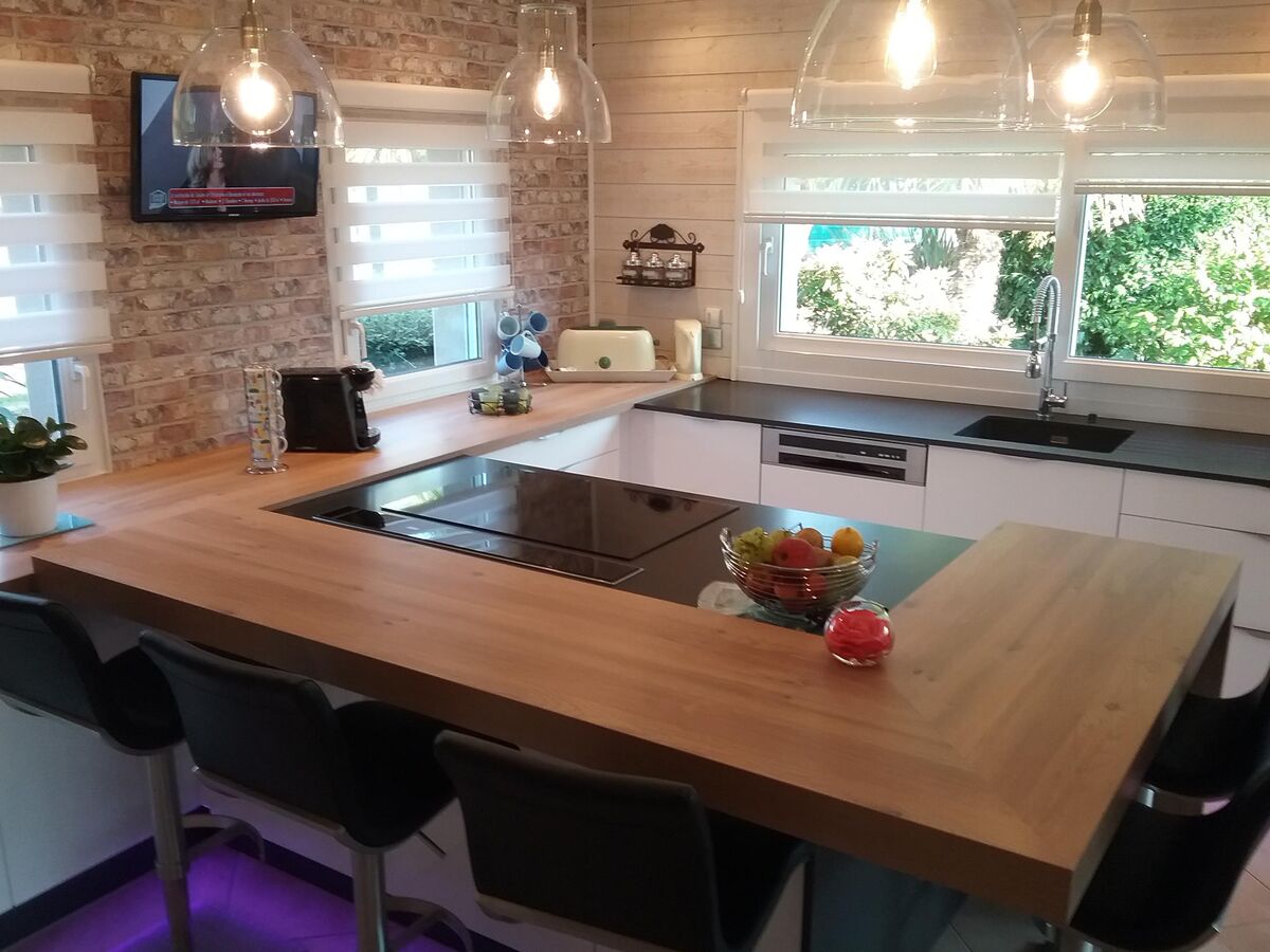 Cuisine avant-après sur mesure Light Blanc Brillant