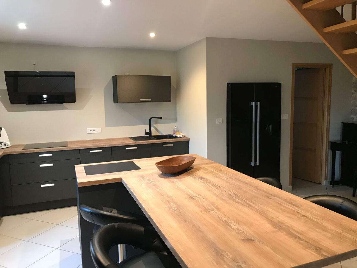 Rénovation cuisine équipée sur mesure Label Métal Brossé