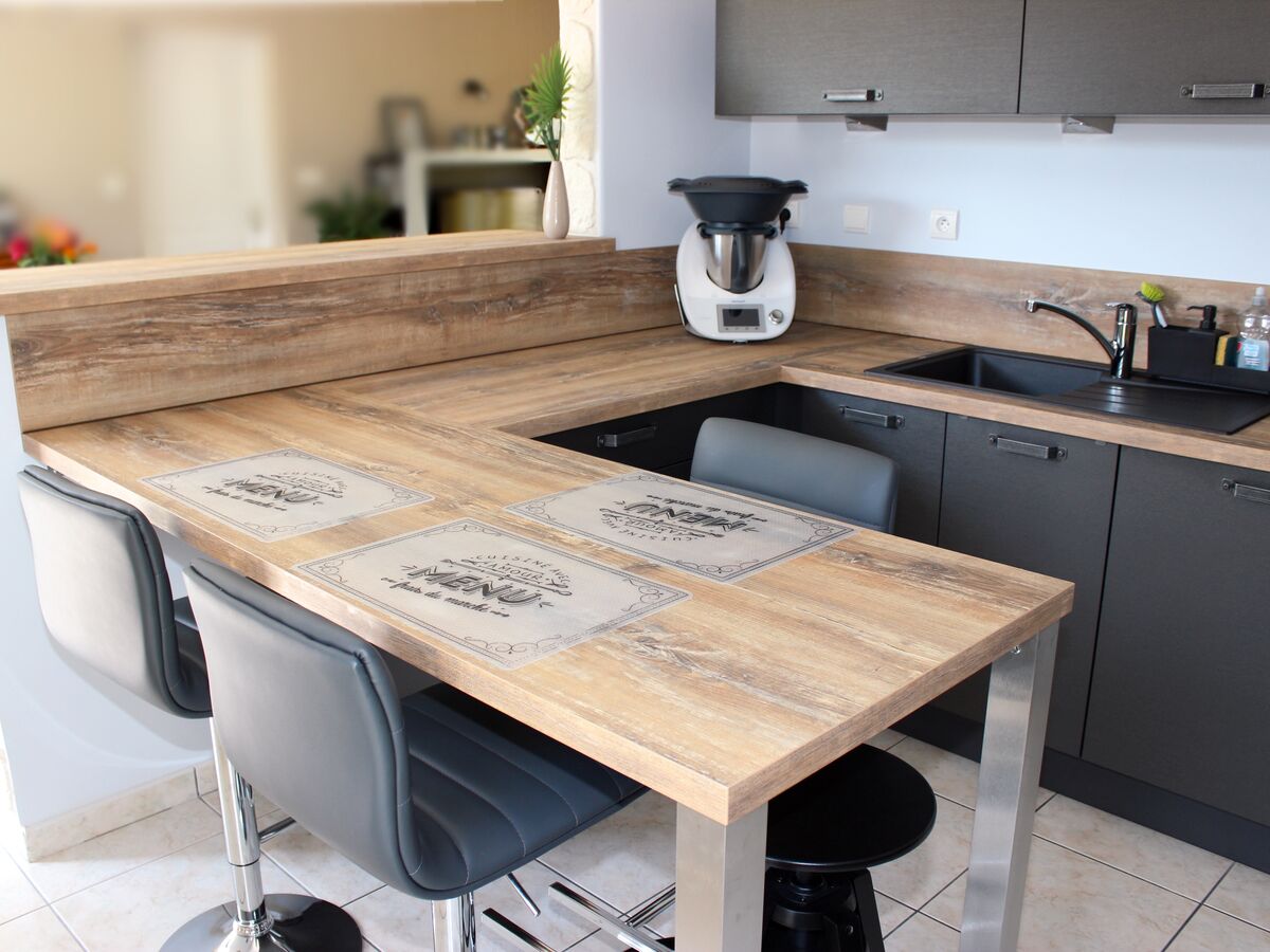 Rénovation cuisine équipée sur mesure Label Métal Brossé