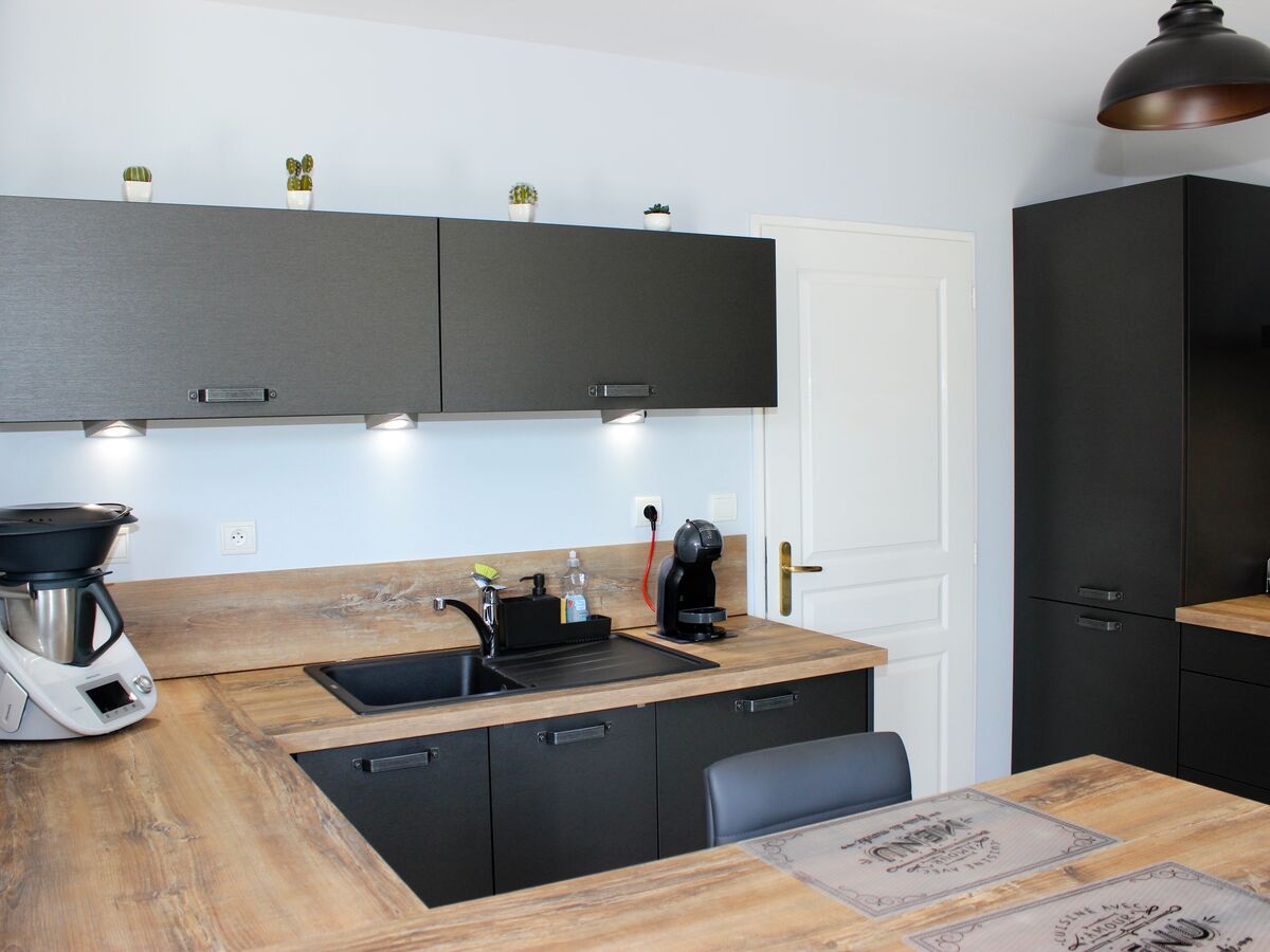 Cuisine avant-après sur mesure Label Métal Brossé