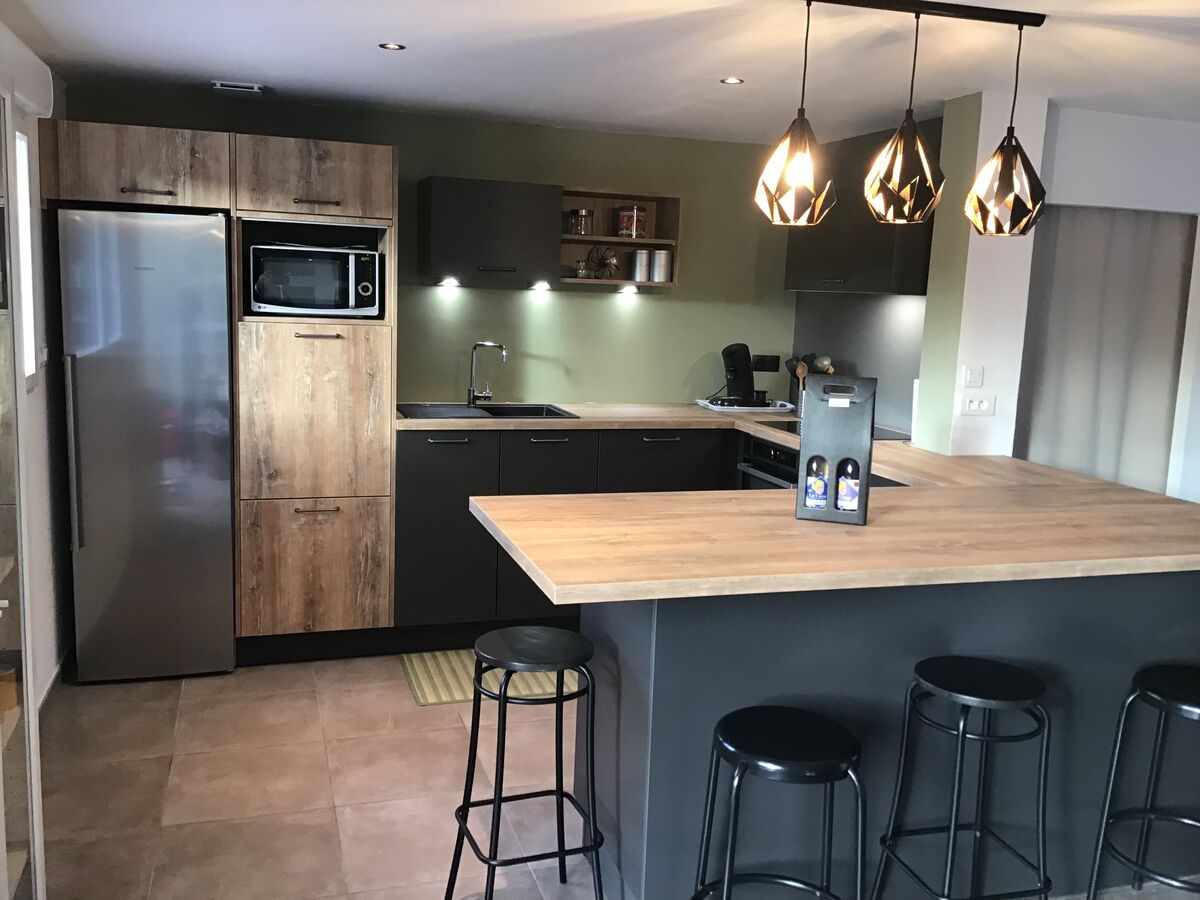 Cuisine avant-après sur mesure Label Métal Brossé et Trend Hipster Wood