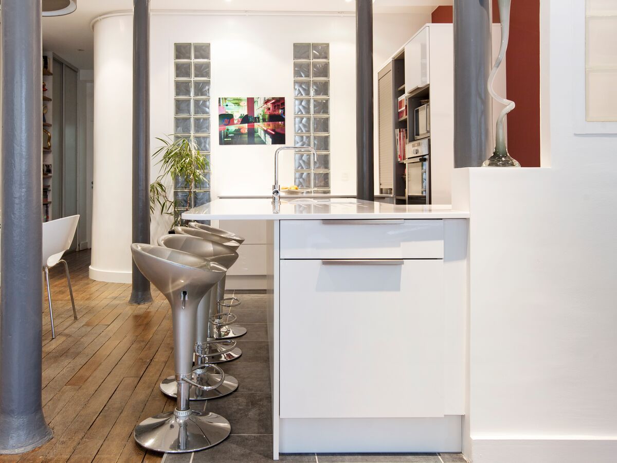 Cuisine avant-après sur mesure Trend + Blanc Mat