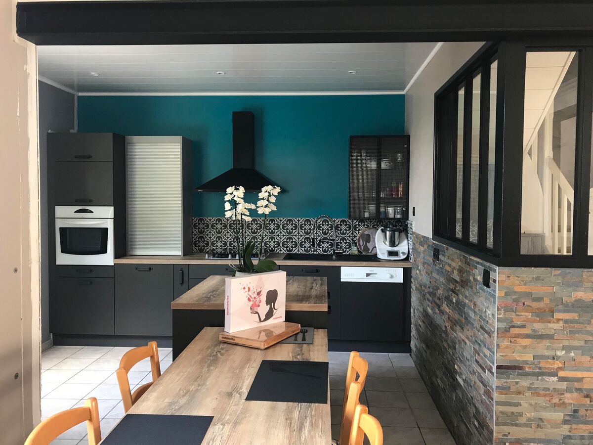 Cuisine avant-après sur mesure Label Métal Brossé