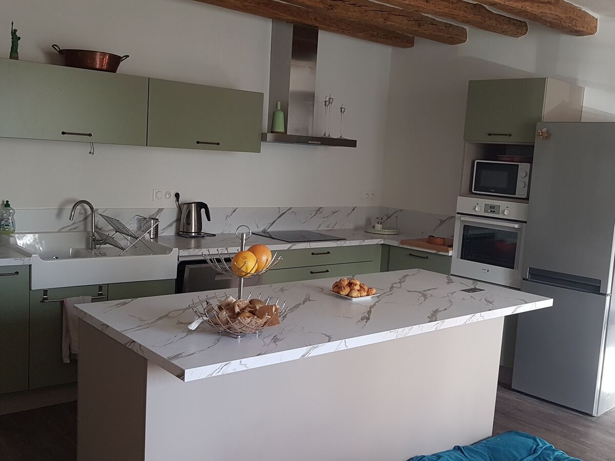 Cuisine équipée sur mesure Color Laqué Kaki