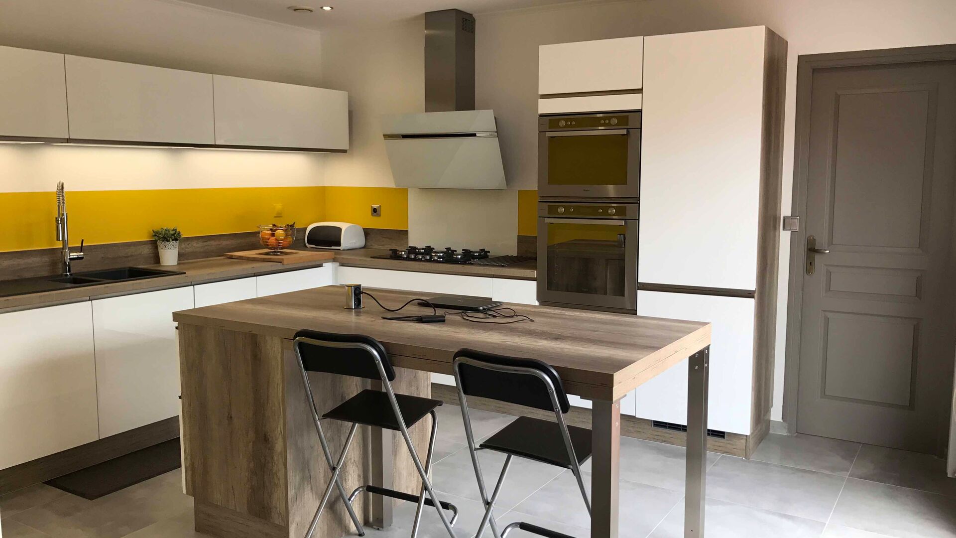 Cuisine équipée sur mesure Light Blanc brillant