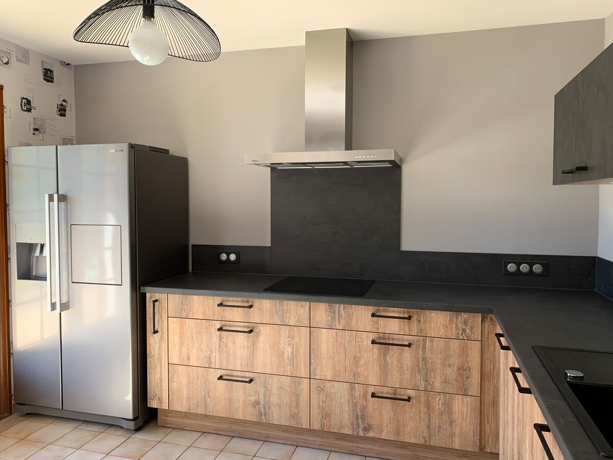 Cuisine avant-après sur mesure Trend Hipster Wood