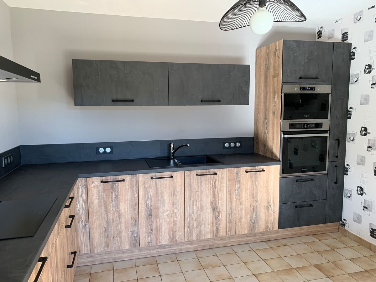 Cuisine avant-après sur mesure Trend Hipster Wood