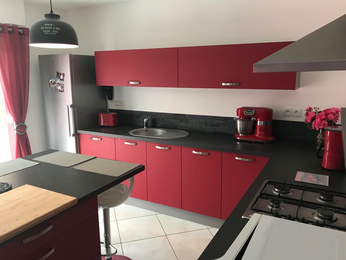 Rénovation cuisine équipée sur mesure Trend Cranberry