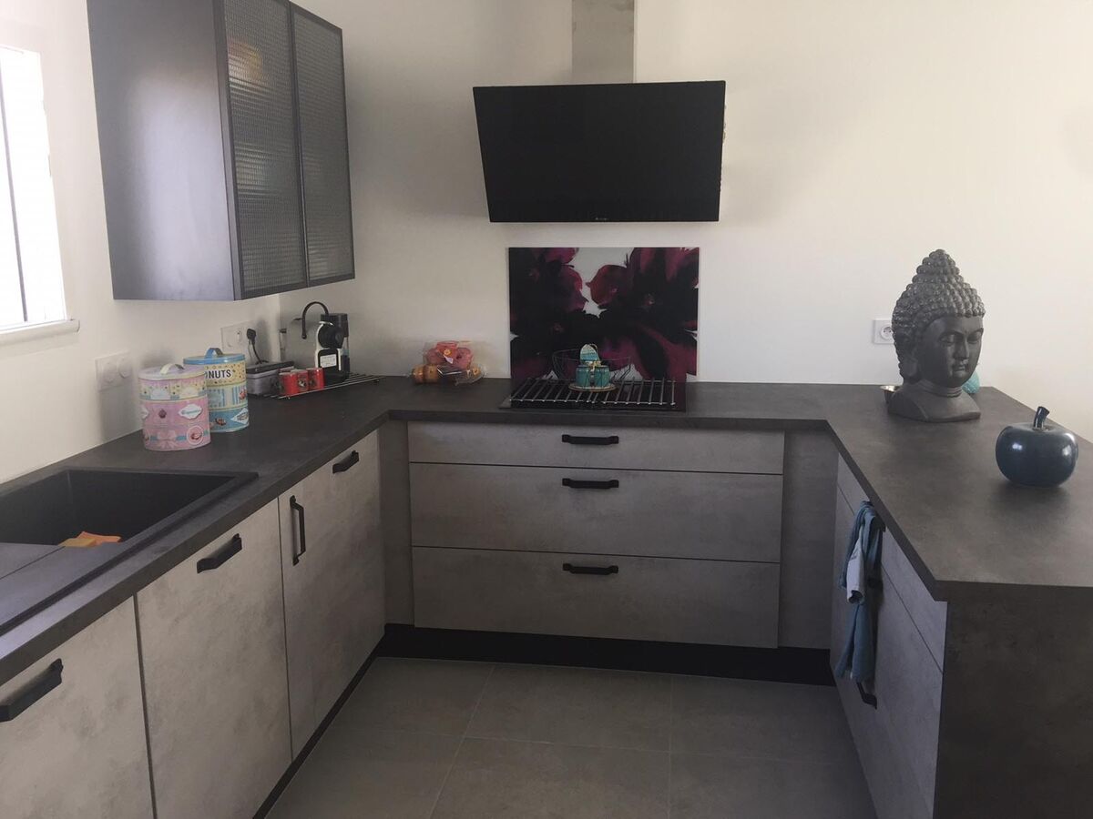 Cuisine avant-après sur mesure Label Béton Foncé