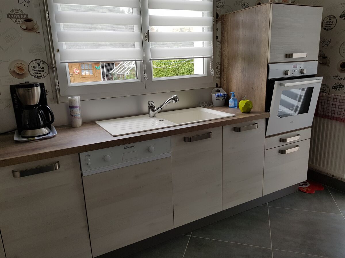 Cuisine avant-après sur mesure Trend + Artic wood