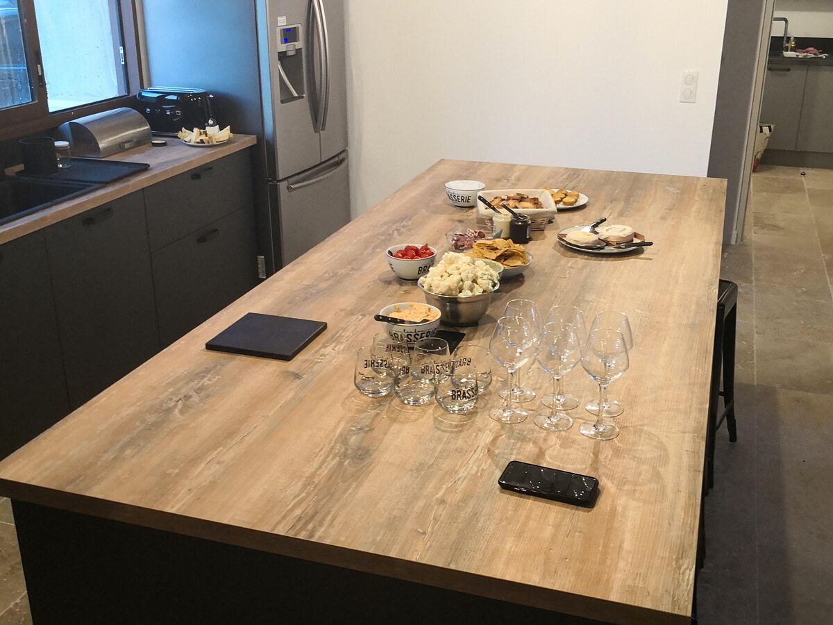 Cuisine avant-après sur mesure Label Métal brossé