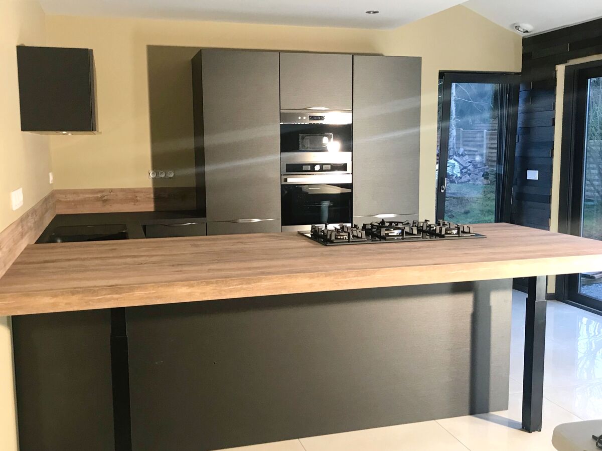 Rénovation cuisine équipée sur mesure Label Métal Brossé