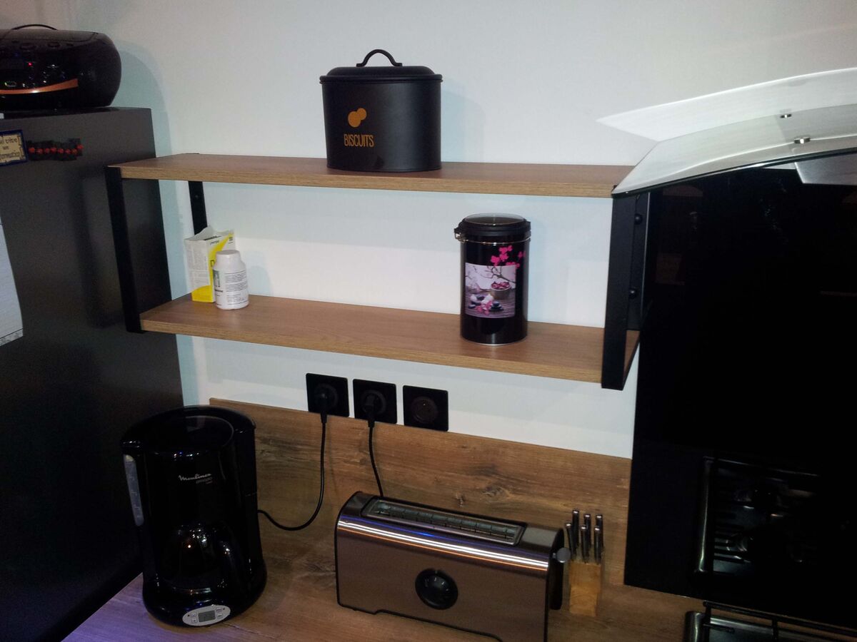 Cuisine avant-après sur mesure Label Métal Brossé