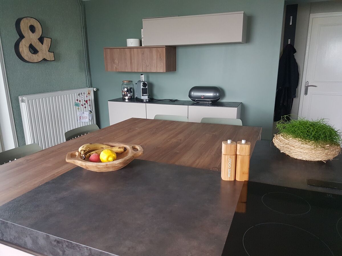 Cuisine avant-après sur mesure Trend Taupe Mat et Osani Oak