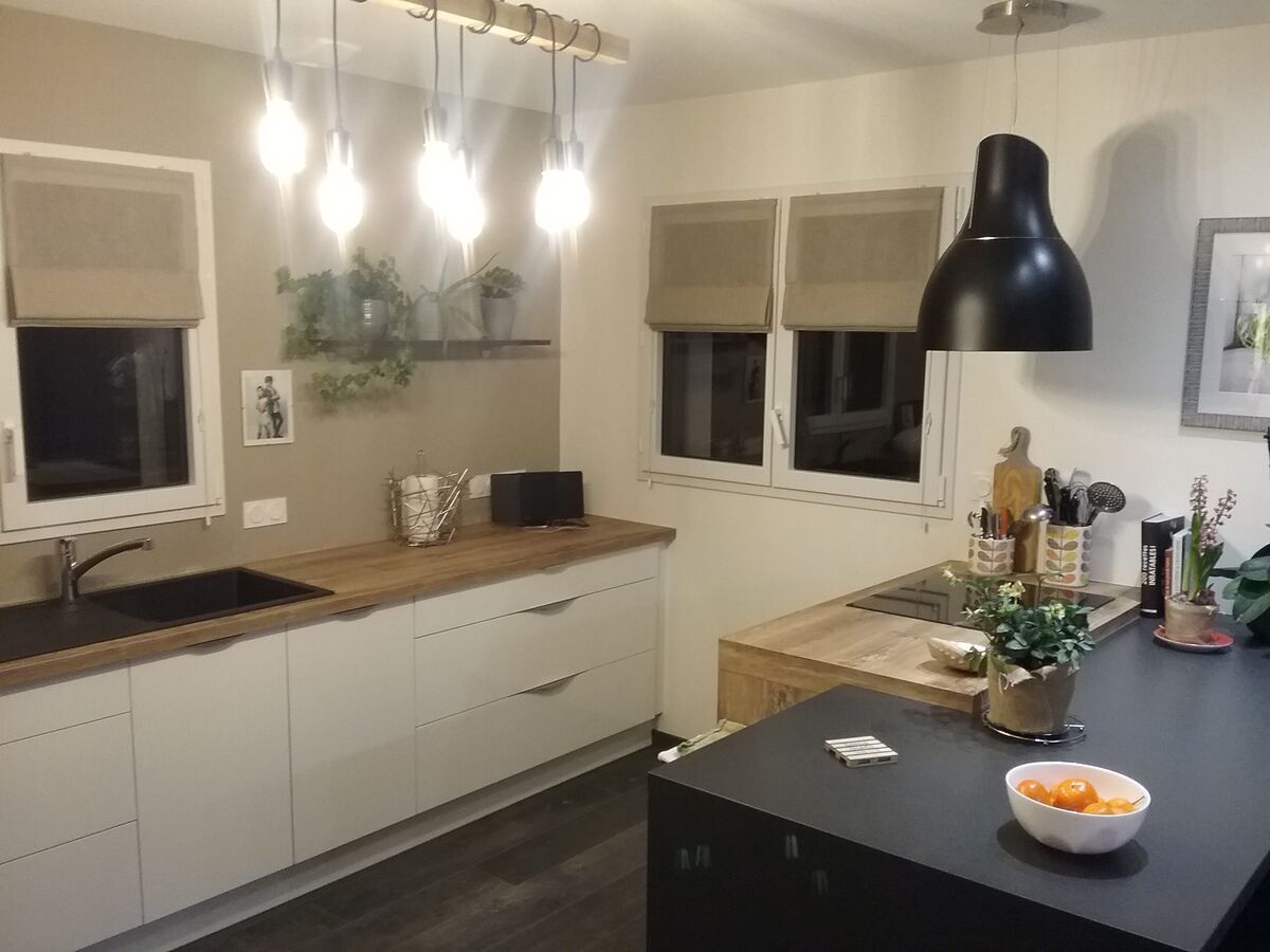 Cuisine avant-après sur mesure Light Blanc Brillant