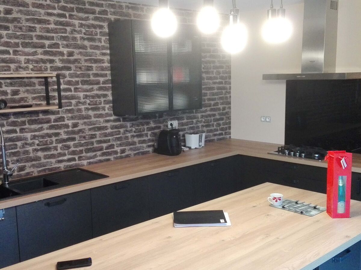 Rénovation cuisine équipée sur mesure Label Métal Brossé