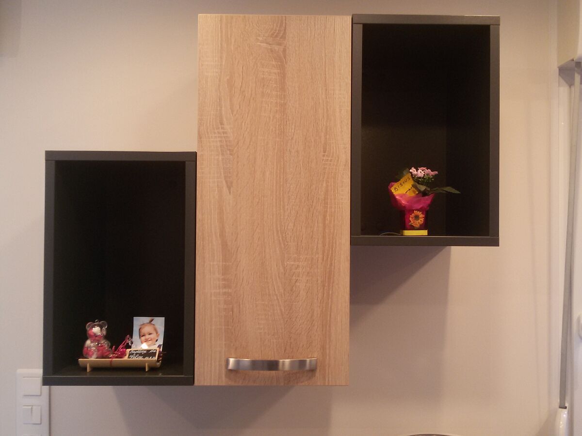 Cuisine avant-après sur mesure Trend + Ombre soft et Trend + Chêne timber