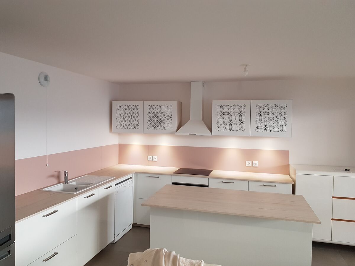 Cuisine équipée sur mesure Light Blanc Brillant