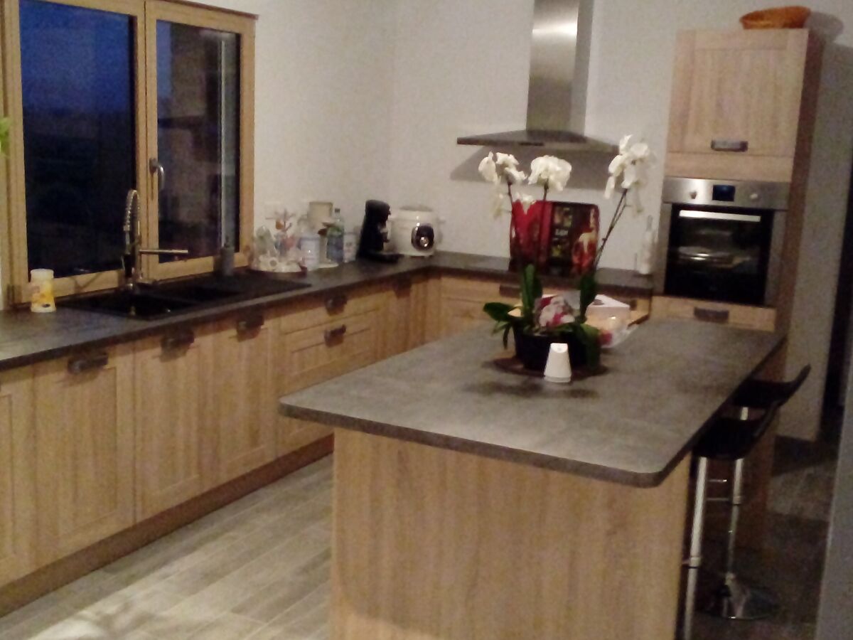 Cuisine avant-après sur mesure Trend Cube Chêne honey