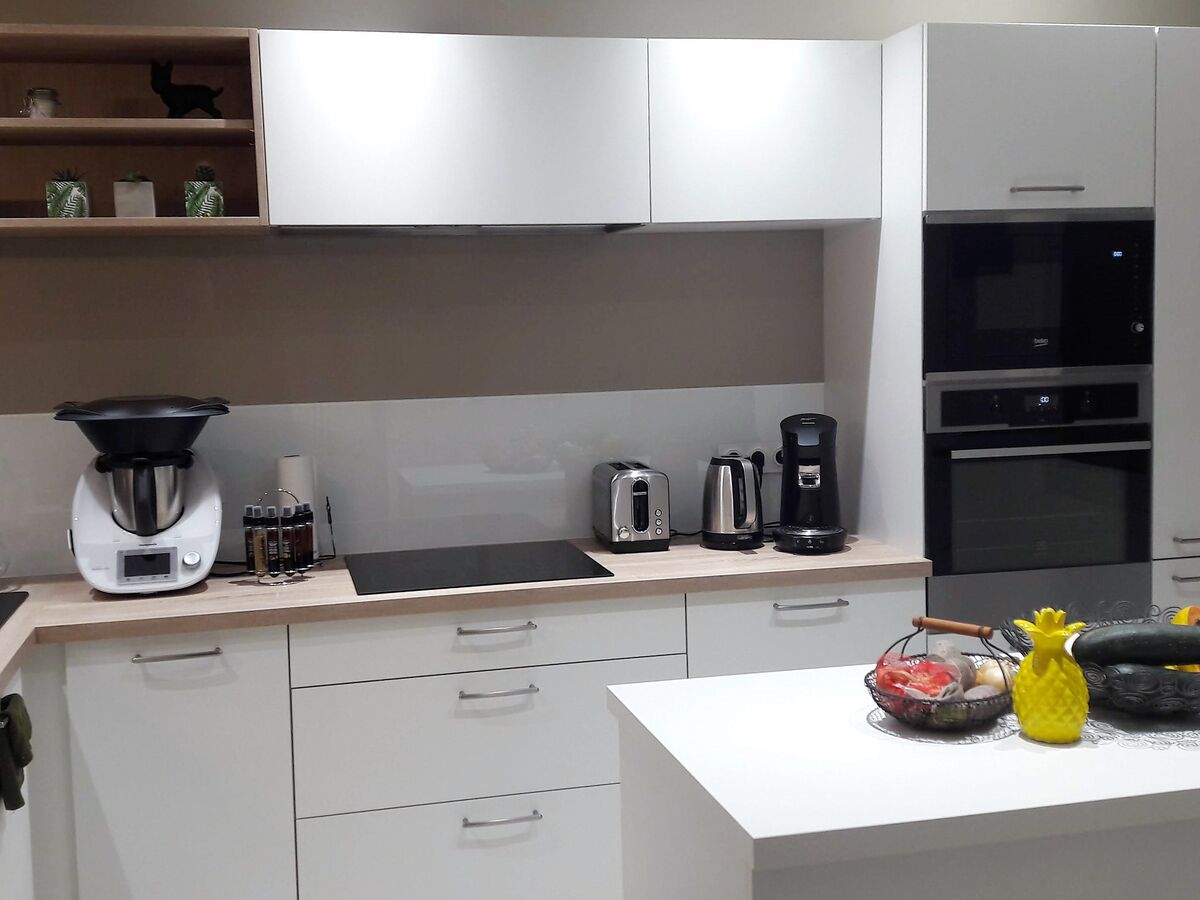 Cuisine avant-après sur mesure Trend Blanc Mat