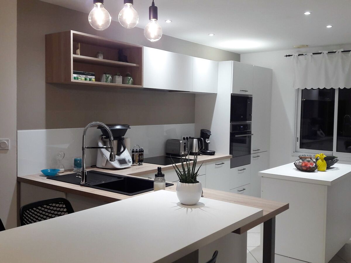 Cuisine avant-après sur mesure Trend Blanc Mat