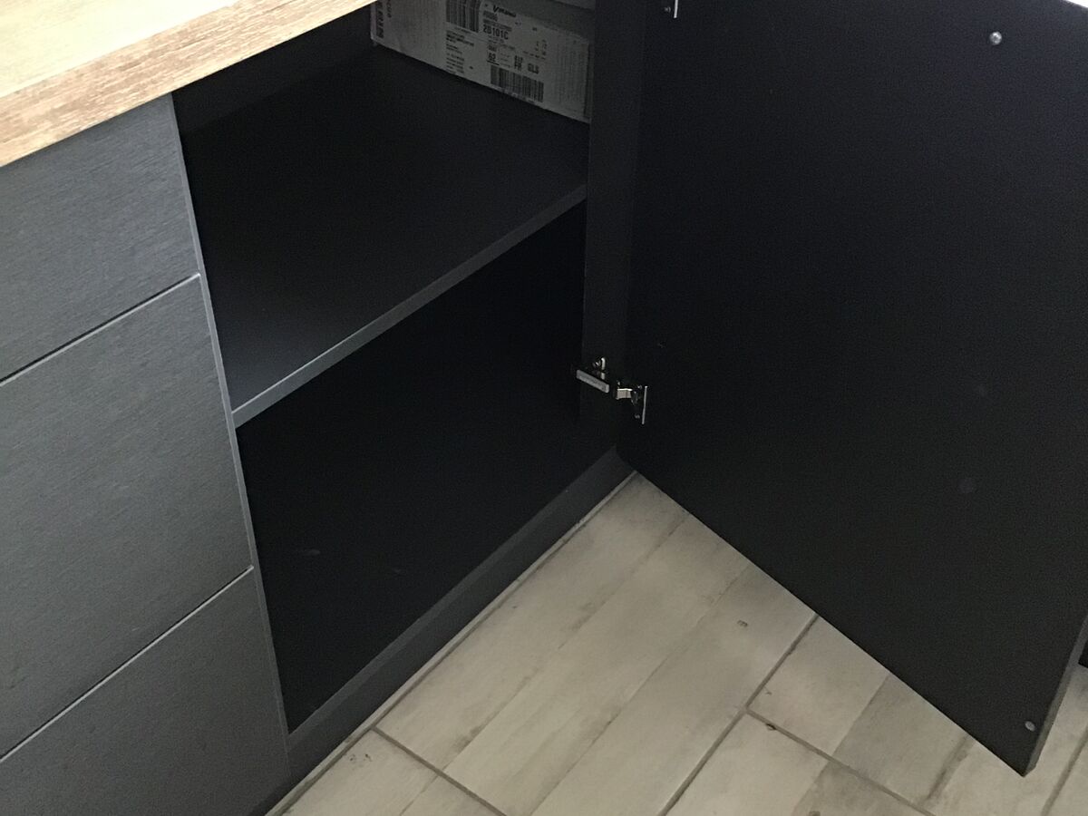 Cuisine avant-après sur mesure Label Métal Brossé