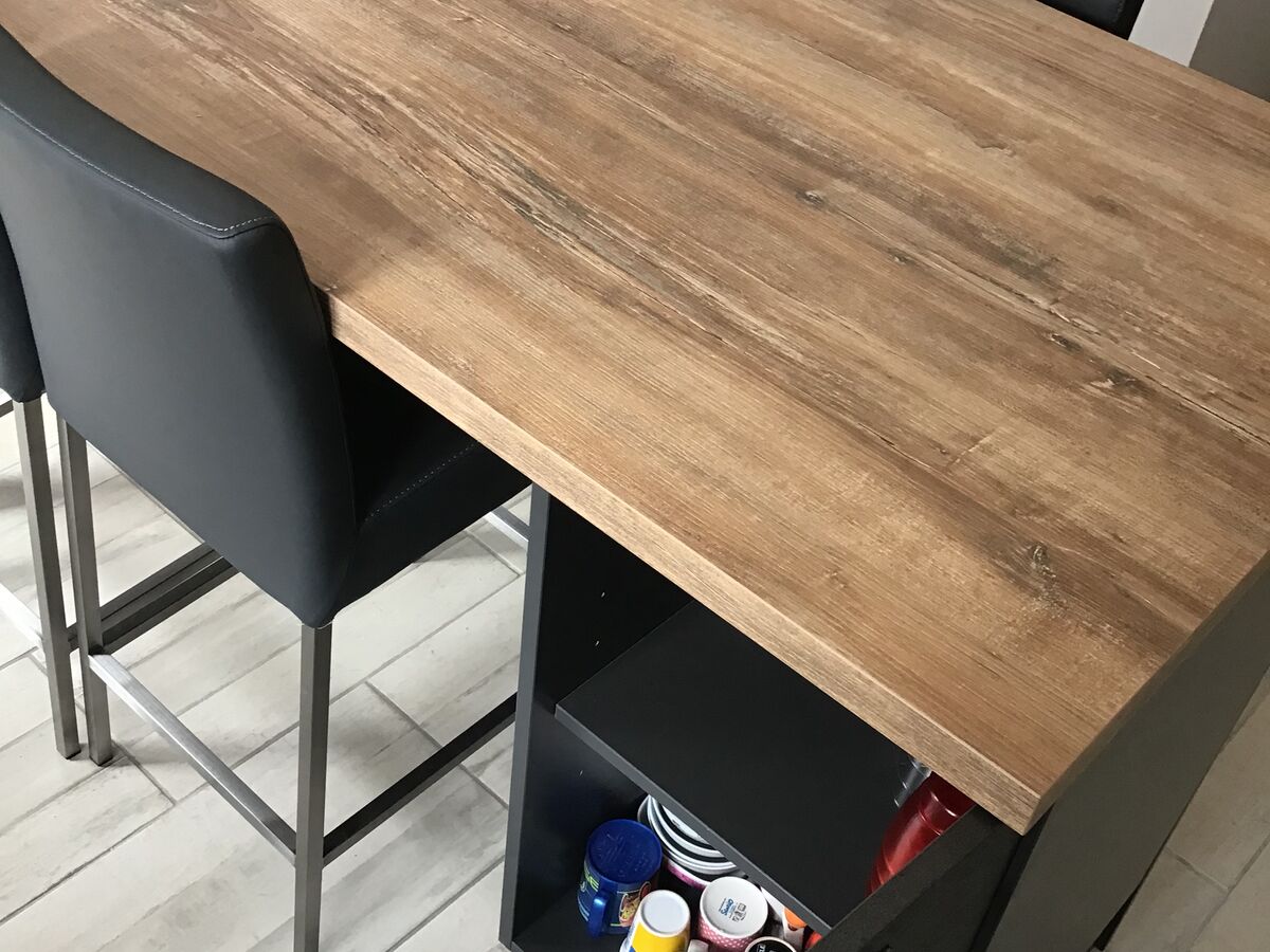 Cuisine avant-après sur mesure Label Métal Brossé