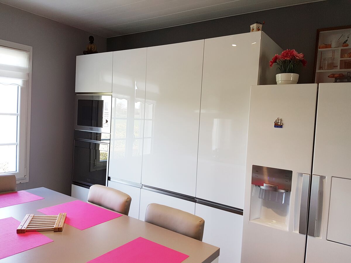 Cuisine avant-après sur mesure Light Blanc brillant