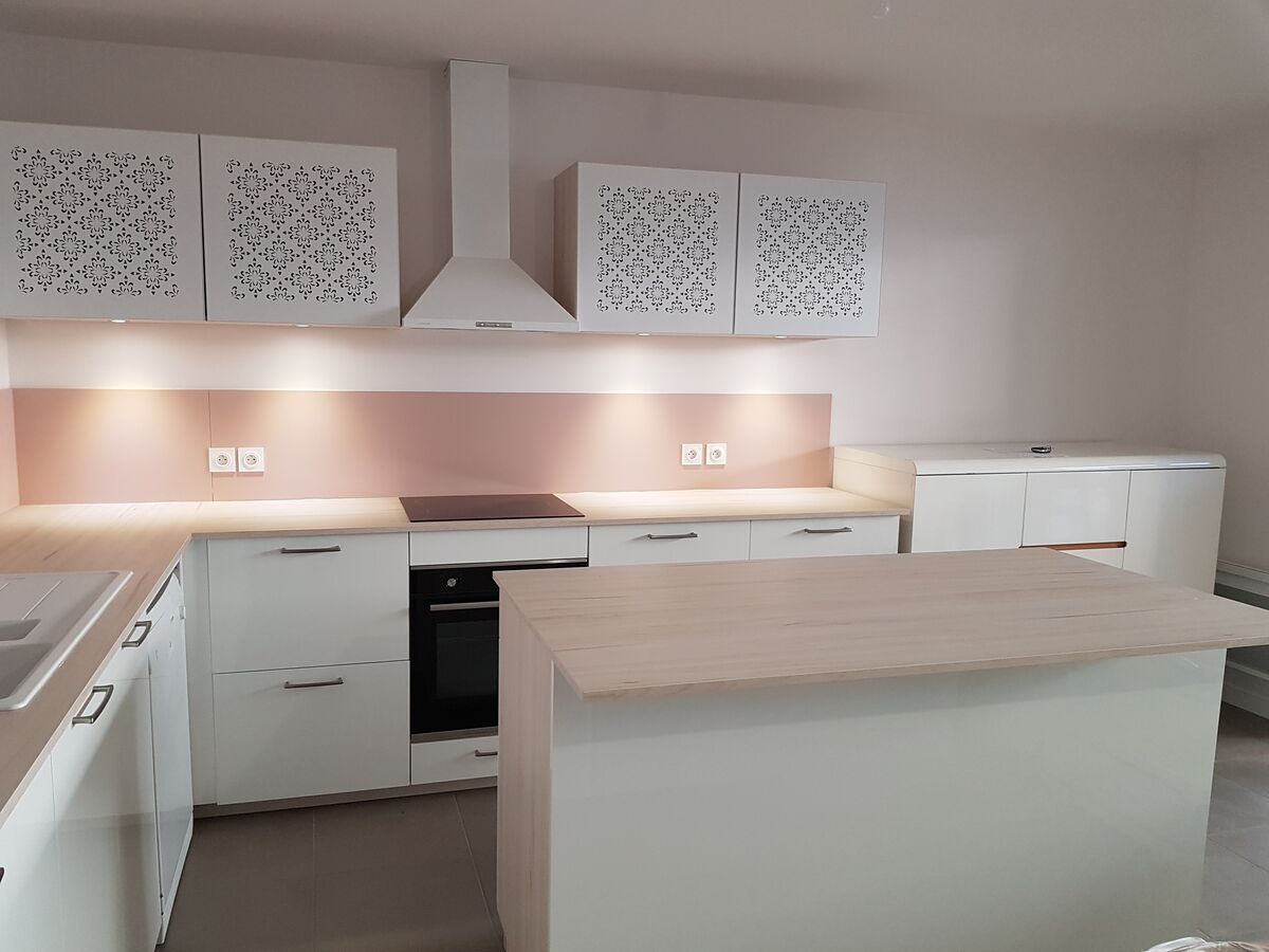 Cuisine avant-après sur mesure Light Blanc Brillant