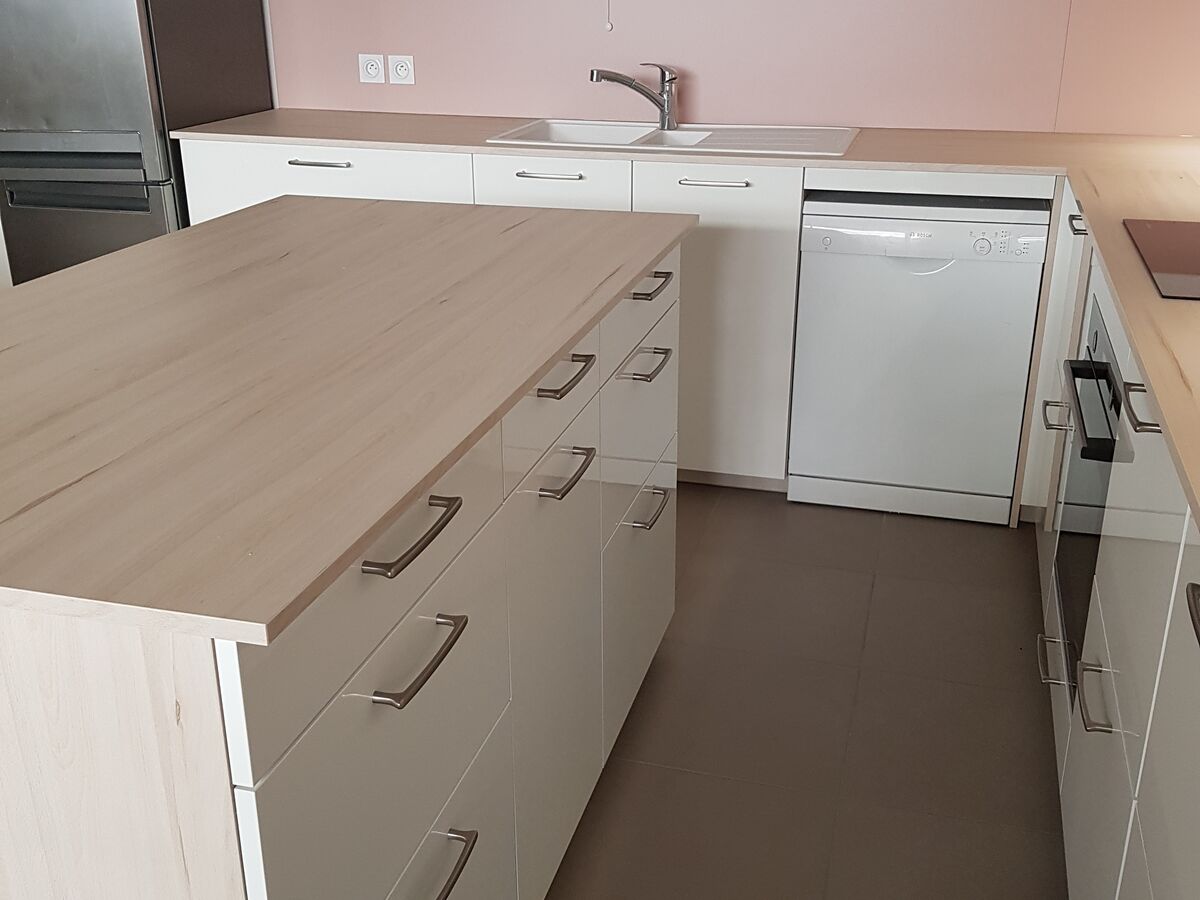 Cuisine avant-après sur mesure Light Blanc Brillant