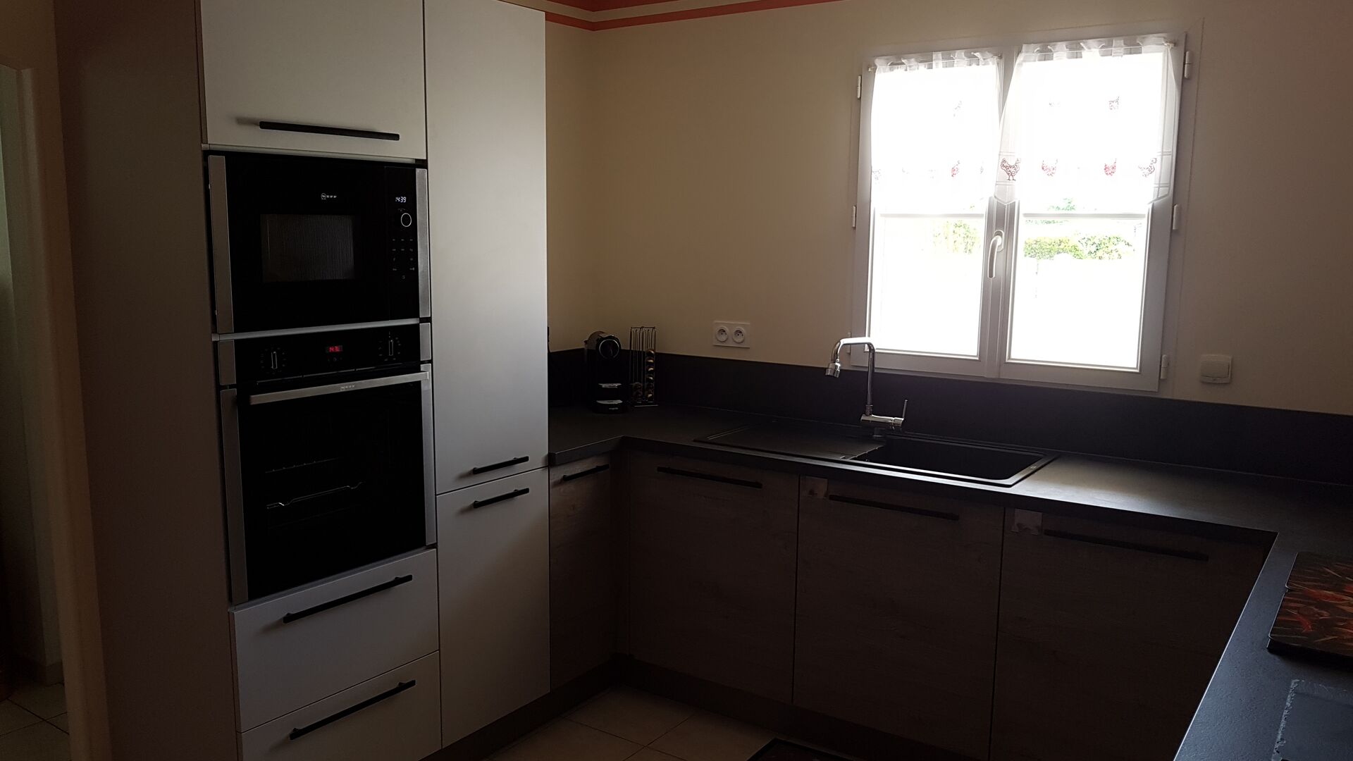 Cuisine équipée sur mesure Label Chêne Sable Synchrone et Trend Mistigris