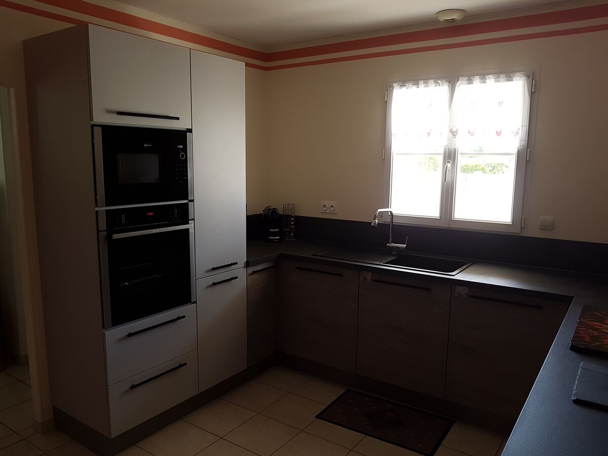 Cuisine équipée sur mesure Label Chêne Sable Synchrone et Trend Mistigris