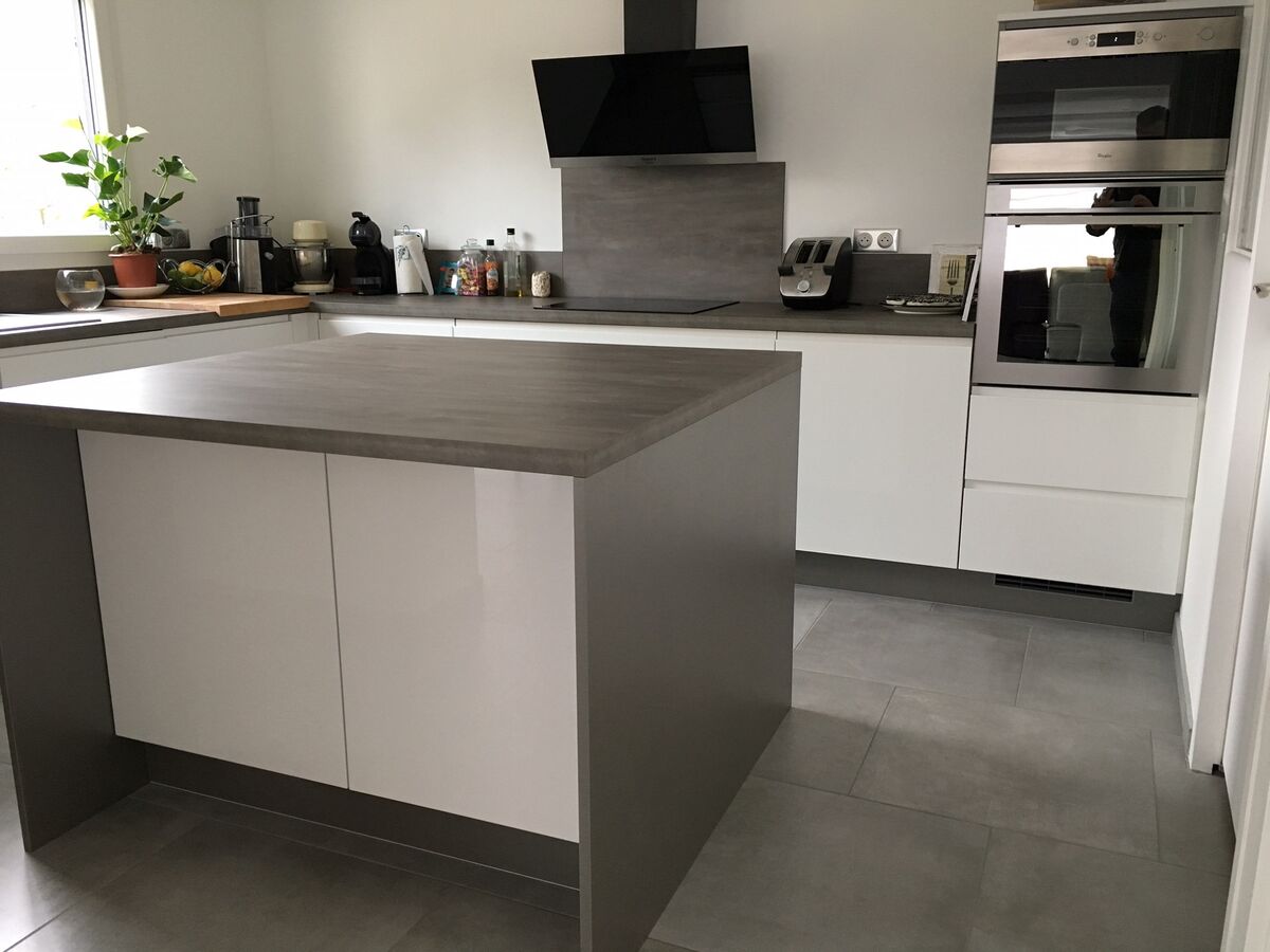 Cuisine équipée sur mesure Pure Brillant Blanc Brillant