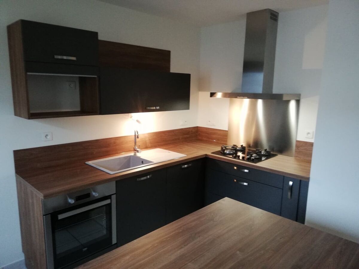 Rénovation cuisine équipée sur mesure LABEL Métal Brossé