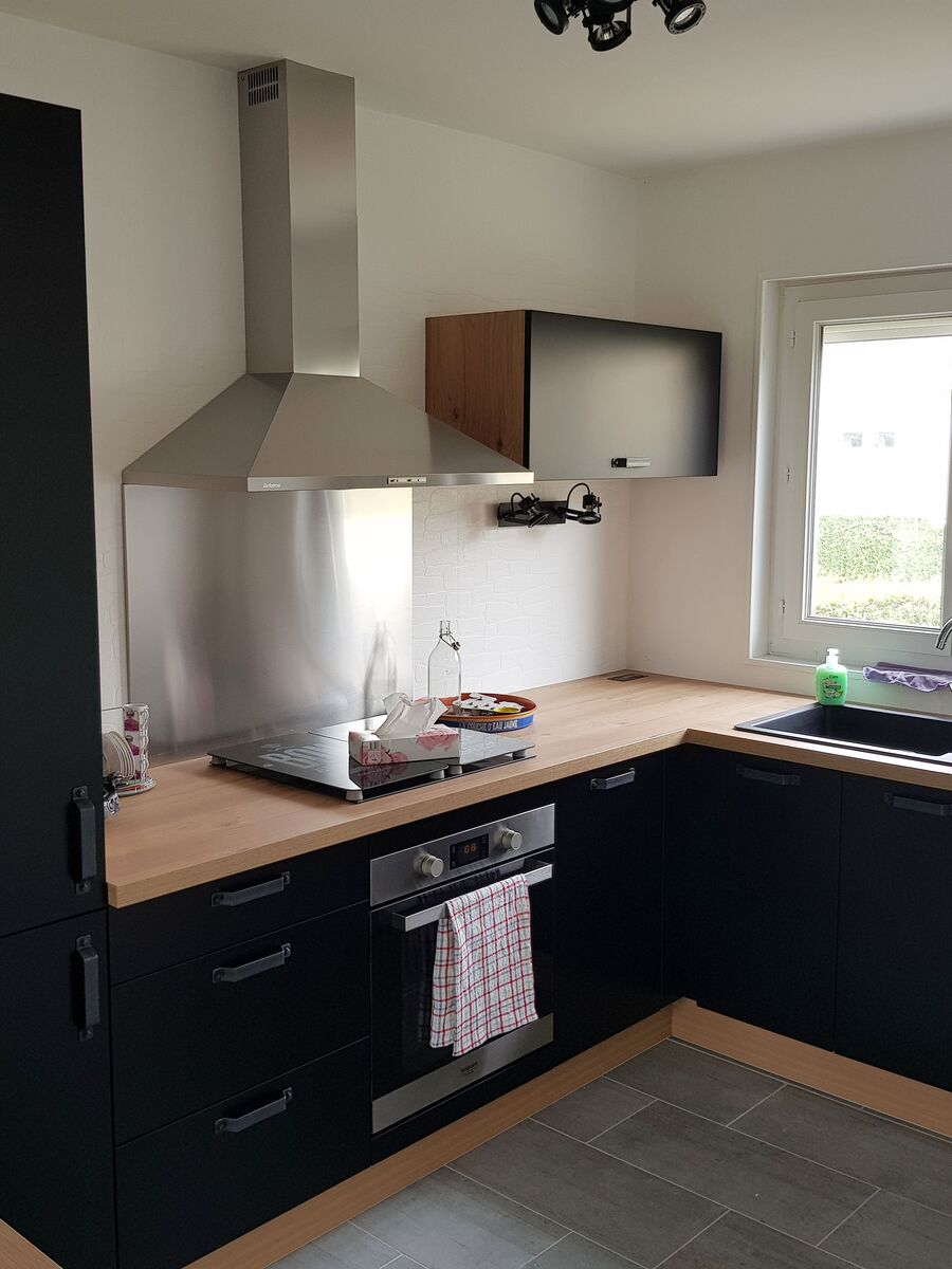 Cuisine équipée sur mesure Touch Noir Laqué Soft