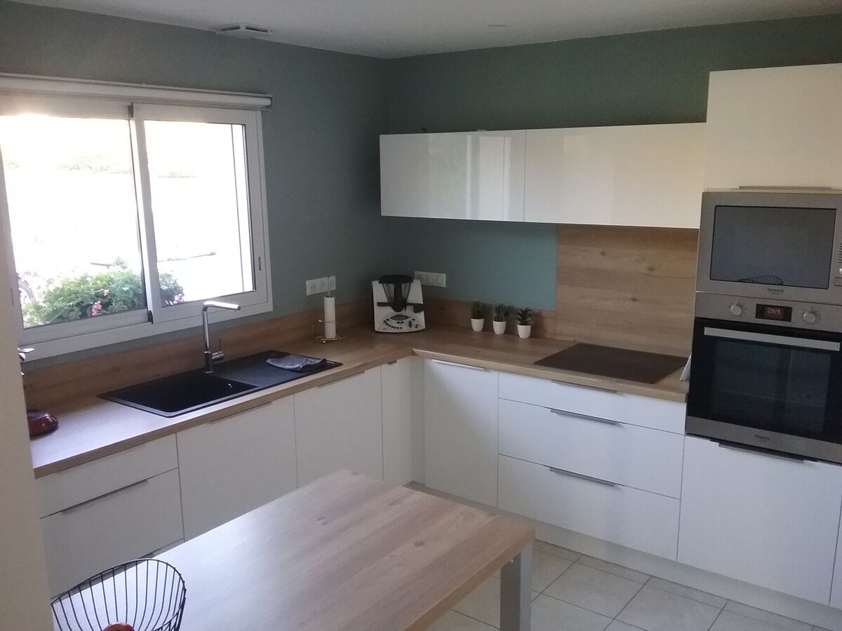 Cuisine avant-après sur mesure Light Blanc Brillant