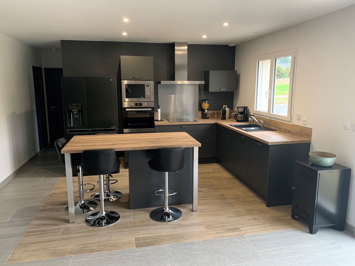 Rénovation cuisine équipée sur mesure label Métal Brossé