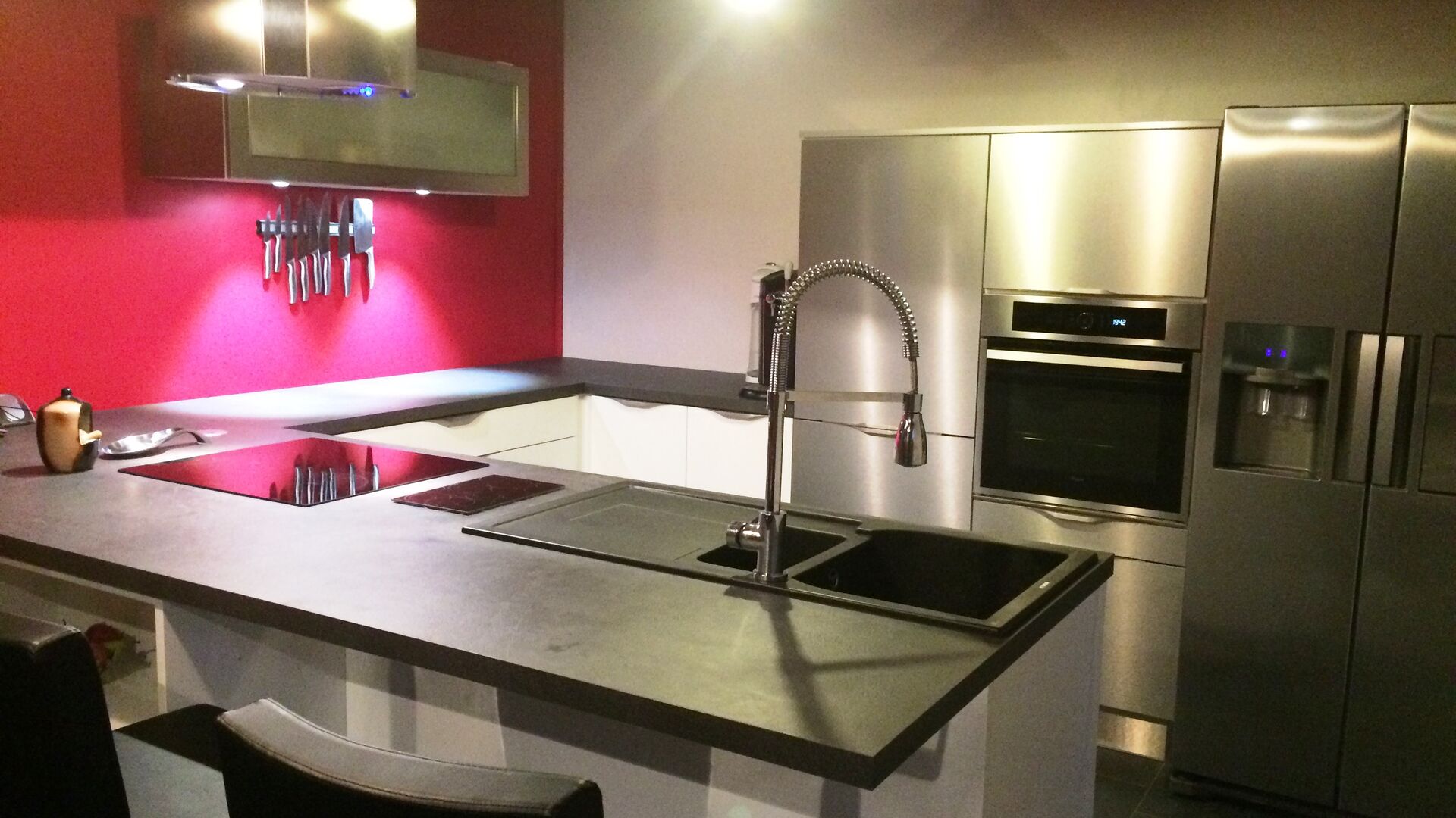 Cuisine équipée sur mesure Light Blanc brillant