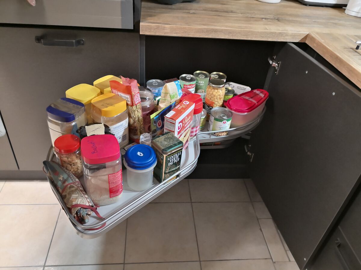 Cuisine avant-après sur mesure Label Métal Brossé