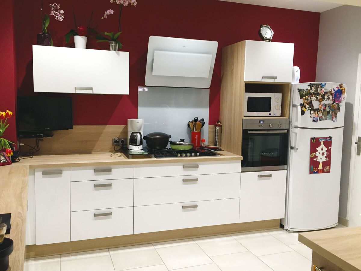 Cuisine avant-après sur mesure Light Blanc brillant