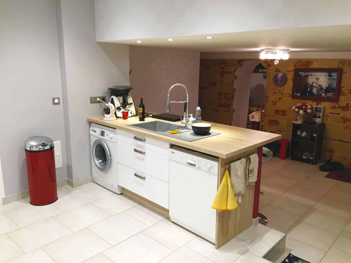 Cuisine avant-après sur mesure Light Blanc brillant