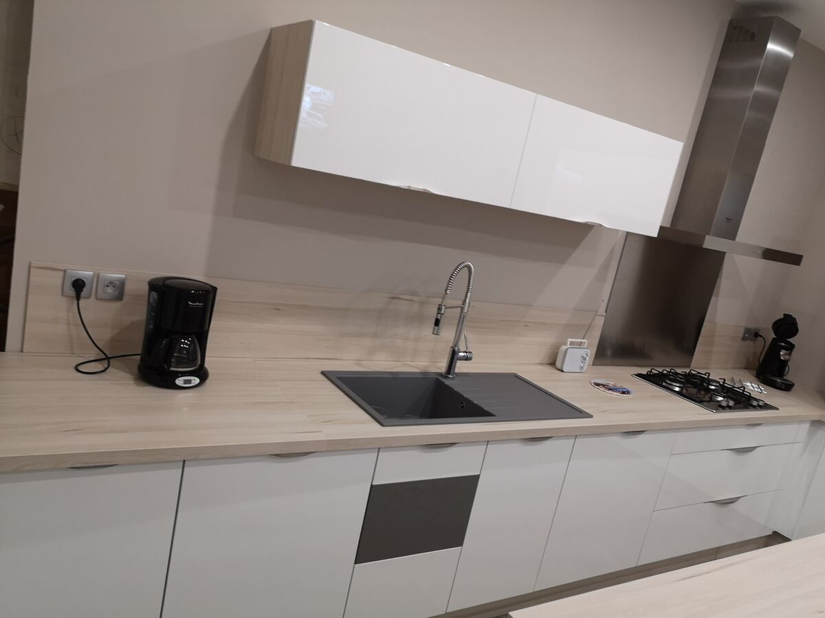 Cuisine avant-après sur mesure Light Blanc Brillant