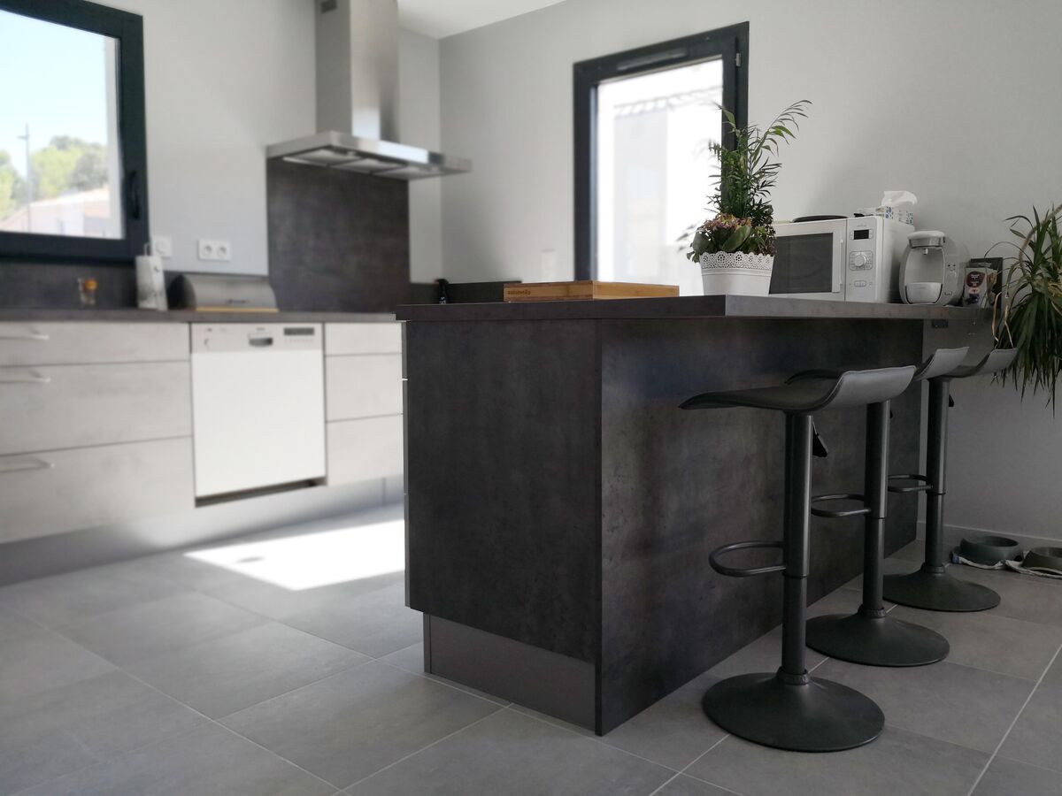 Cuisine avant-après sur mesure Trend Béton Clair