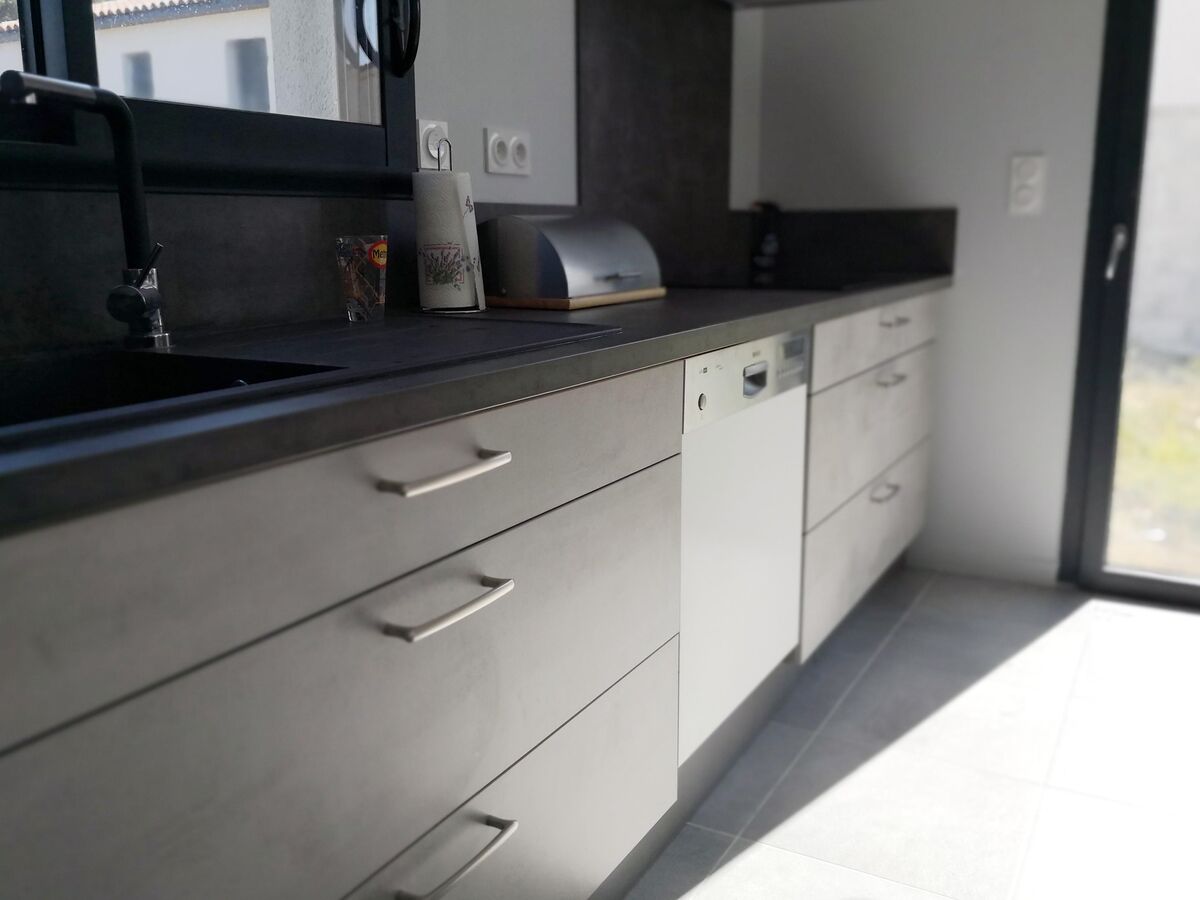 Cuisine avant-après sur mesure Trend Béton Clair