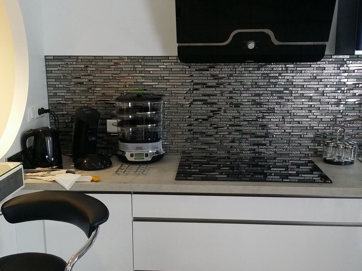 Cuisine avant-après sur mesure Light Blanc brillant