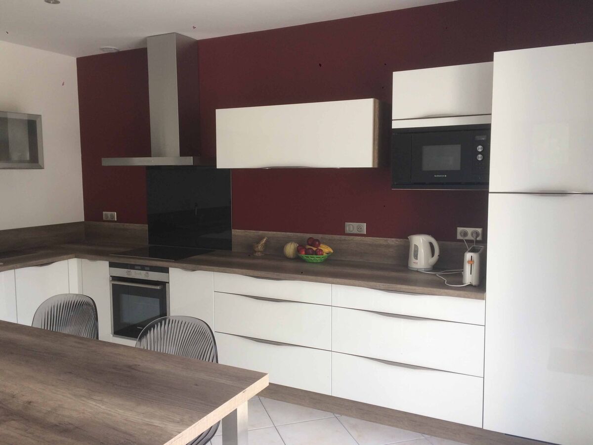 Cuisine avant-après sur mesure Light Blanc brillant