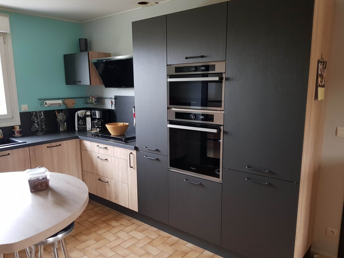 Cuisine équipée sur mesure Label Métal Brossé et Trend Soft Oak