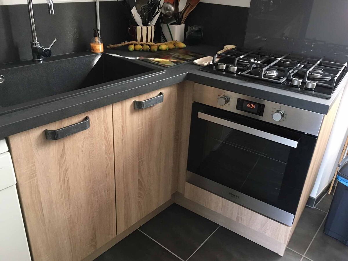 Cuisine équipée sur mesure Trend + Chêne honey